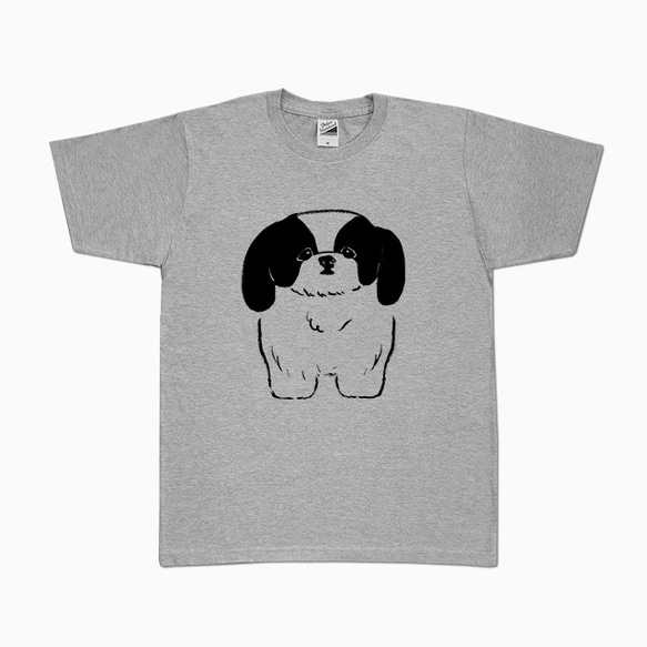 シーズー 　Tシャツ（グレー）犬 2枚目の画像