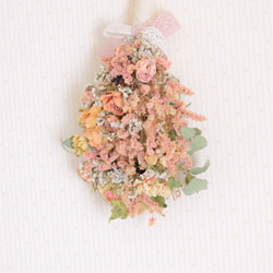 バラ・スターチスのサマードライフラワースワッグ・夏のインテリアやお花のギフトに♪ 9枚目の画像