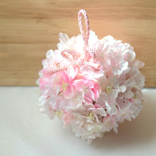 桜のボールブーケ・和装結婚式・和装の前撮り・七五三にも最適