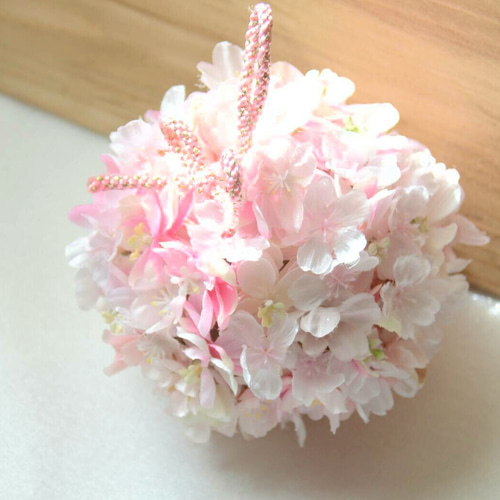 桜のボールブーケ・和装結婚式・和装の前撮り・七五三にも最適