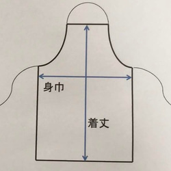 リネン グリーンボーダーのエプロン 6枚目の画像