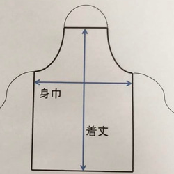 大柄花柄のリネン 100% エプロン 6枚目の画像