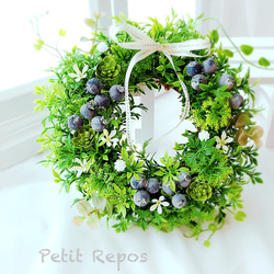 プリザーブドフラワー︎︎⟡.·針葉樹の秋冬ハーフリース①*(選べる