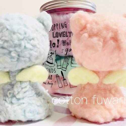 もふもふ天使のくまちゃん♥羊毛フェルト くま バレンタイン ハート