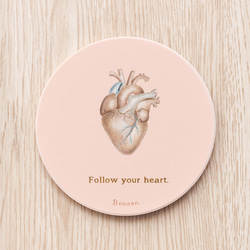 follow your heart心臟客製陶瓷杯墊/醫生 護士 護理師 禮物 夢想 第2張的照片