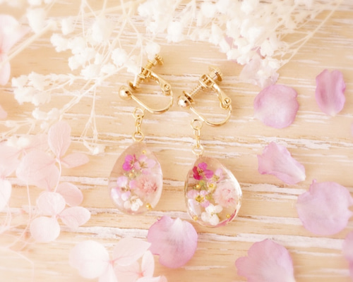 小さな妖精♡アリッサムの花 ピアス/イヤリング イヤリング