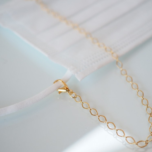 メガネチェーン マスクチェーン ゴールド きれいめ 16kgp シンプル