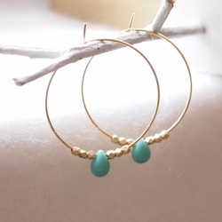 Hoop pierce turquoise 4枚目の画像