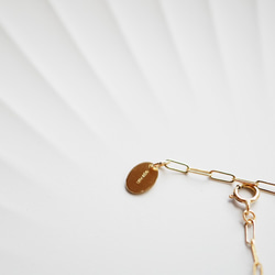 14kgf　スクエアチェーンブレスレット　14kgf刻印プレート　ゴールドフィルド　華奢　シンプル　つけっぱなしOK 2枚目の画像