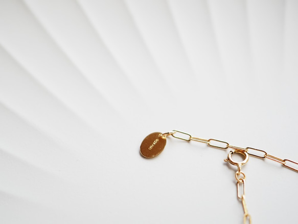 14kgf　スクエアチェーンブレスレット　14kgf刻印プレート　ゴールドフィルド　華奢　シンプル　つけっぱなしOK 2枚目の画像