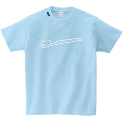 toothbrush  "歯磨き粉がついちゃったTシャツ"（ライトブルー） 4枚目の画像