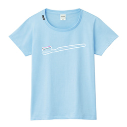 toothbrush  "歯磨き粉がついちゃったTシャツ"（ライトブルー） 5枚目の画像