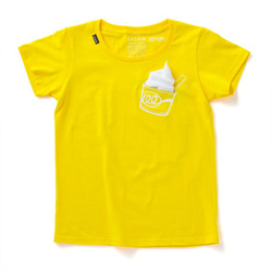 icecream（イエロー）"自分のアイスクリームを作るTシャツ" [ハンカチ付き] 3枚目の画像