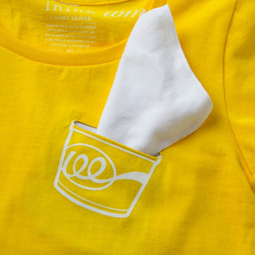 アイスクリーム グラフィックロゴプリントTシャツ イエロー icecream（イエロー）