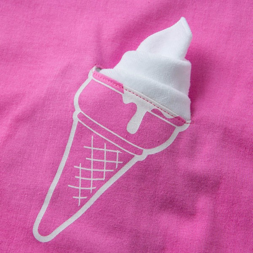 アイスクリームアイコニックプリントクルーネックTシャツ ピンク アイスクリームアイコニックプリントクルーネックTシャツ ピンク