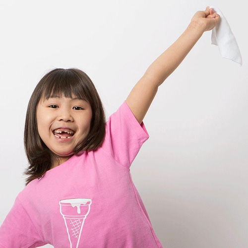 アイスクリームアイコニックプリントクルーネックTシャツ ピンク Icecream Tシャツ/アイスクリームTシャツ/プリントTシャツ