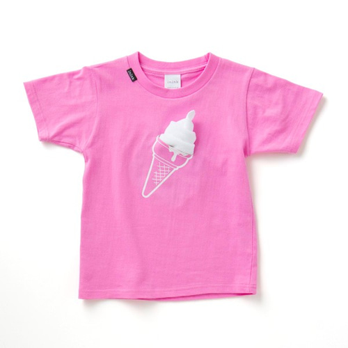 アイスクリームアイコニックプリントクルーネックTシャツ ピンク アイスクリームアイコニックプリントクルーネックTシャツ ピンク