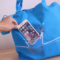 【数量限定】splash BAG plus＋ "iPodを水におとしちゃうバッグ"（ターコイズ） 2枚目の画像