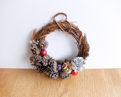 3種の木の実のリース ナチュラル アンティーク 3種の木の実のリース ナチュラル アンティークの通販 by may flowers