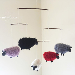 もふもふ毛糸の羊モビール(ROOP) 7枚目の画像