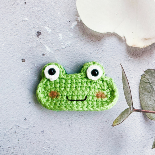 にっこりカエルさん☆ベビーヘアクリップ ヘアゴム