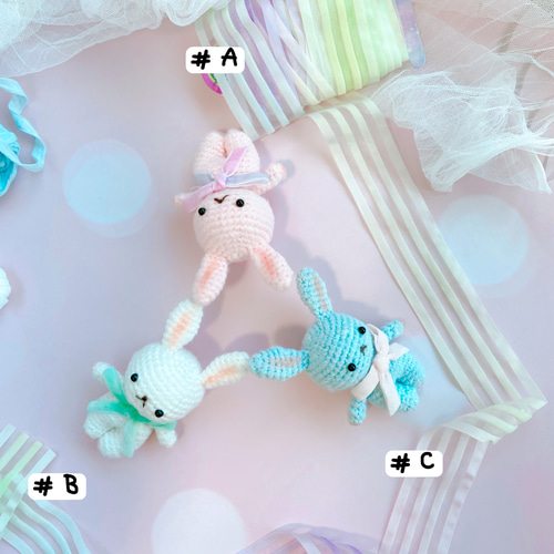 【専用ページ】あみぐるみ 帽子うさぎさん キーホルダー 専用ページ】あみぐるみ 帽子うさぎさん キーホルダー