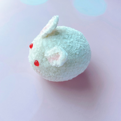 お月見 うさぎ団子/和菓子 編みぐるみ 十五夜 干支 卯 月の兎 癒された