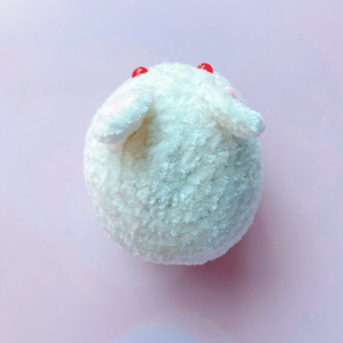 お月見 うさぎ団子/和菓子 編みぐるみ 十五夜 干支 卯 月の兎 癒された