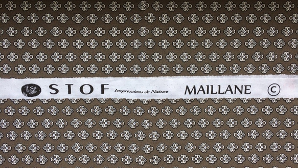 フランスSTOF社・プロヴァンスプリントTP-1020-K  　MAILLANE /トープ（160x50㎝） 3枚目の画像