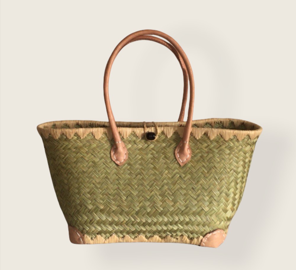 希少【フランス輸入】フェアトレード マダガスカル マルシェバッグ