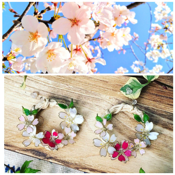 【ディップアート】桜の花冠 1枚目の画像