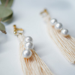 Pearl tassel / タッセルピアス・イヤリング 3枚目の画像