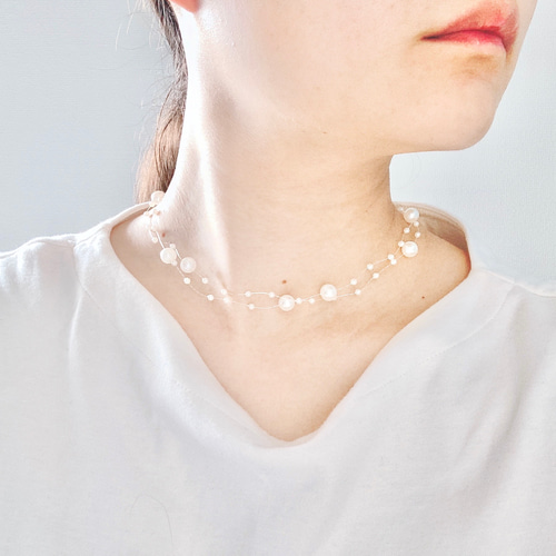 shower チョーカー風ネックレス(2way) チョーカー 1日 通販｜Creema  