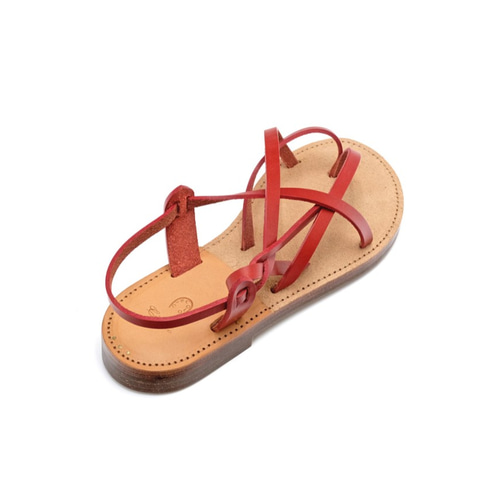 調節しフィットするサンダル“sandalo”（サンダーロ） レッド