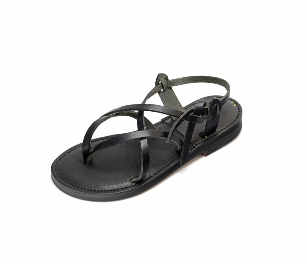 調節しフィットするサンダル“sandalo”（サンダーロ）    ブラック　栃木レザー　色を選べます。