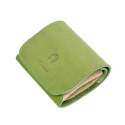 名入れができるミニ財布。伊・テンペスティ社エルバマット使用。15色の革から選べます。“Palmo“(パルモ) 1枚目の画像