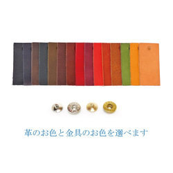 名入れができるミニ財布。伊・テンペスティ社エルバマット使用。15色の革から選べます。“Palmo“(パルモ) 3枚目の画像