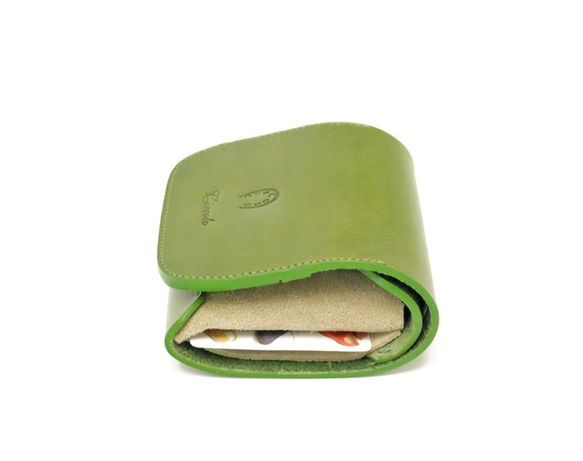 名入れができるミニ財布。伊・テンペスティ社エルバマット使用。15色の革から選べます。“Palmo“(パルモ) 7枚目の画像