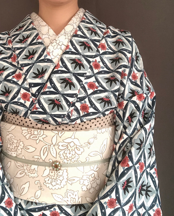 レトロ可愛い七宝文様着物 着物 花鹿 kajika 通販 10634851