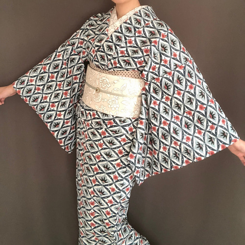 レトロ可愛い七宝文様着物 着物 花鹿 kajika 通販 10634851