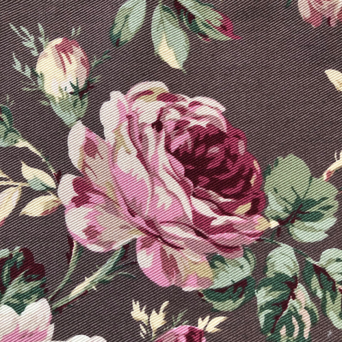 クラシカルな薔薇柄リバーシブル半幅帯 和装小物（帯・半襟） 花鹿