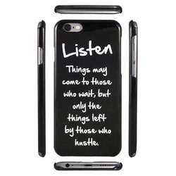送料無料◆iPhone6ケースカバー 英語デザインのスタイリッシュでシンプルなアイフォン6ケース モノトーン 白黒 2枚目の画像