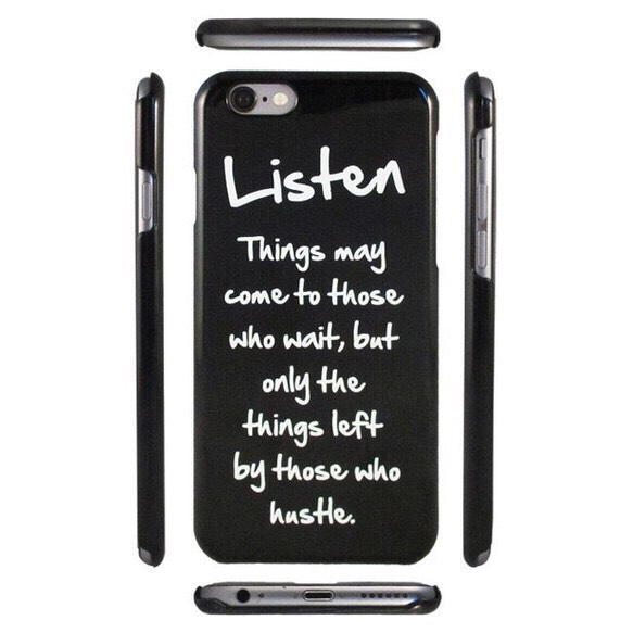 送料無料◆iPhone6ケースカバー 英語デザインのスタイリッシュでシンプルなアイフォン6ケース モノトーン 白黒 2枚目の画像