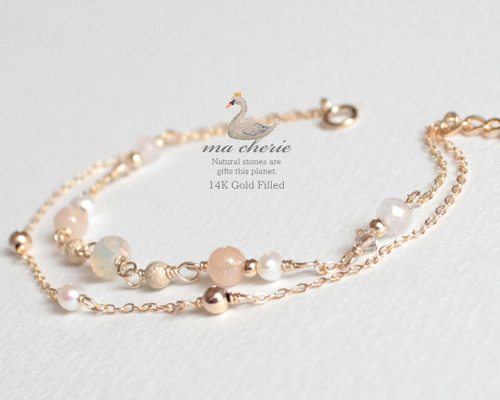 【専用です】14kgfブレスレット＆チャーム3点 ma cherie 14KGF ブレスレット Rose ブレスレット Urim,Thummim