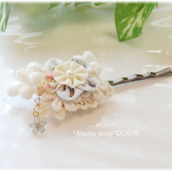 Lace&Fabric Flower 『Hairpin』 ｗith Crystal Charm☆。G 第4張的照片