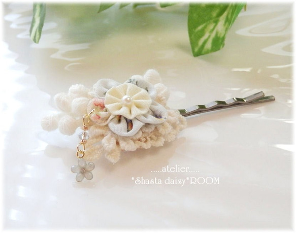 Lace&Fabric Flower 『Hairpin』 ｗith Crystal Charm☆。G 第4張的照片
