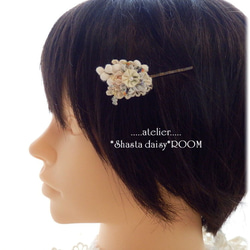 Lace&Fabric Flower 『Hairpin』 ｗith Crystal Charm☆。H 第2張的照片