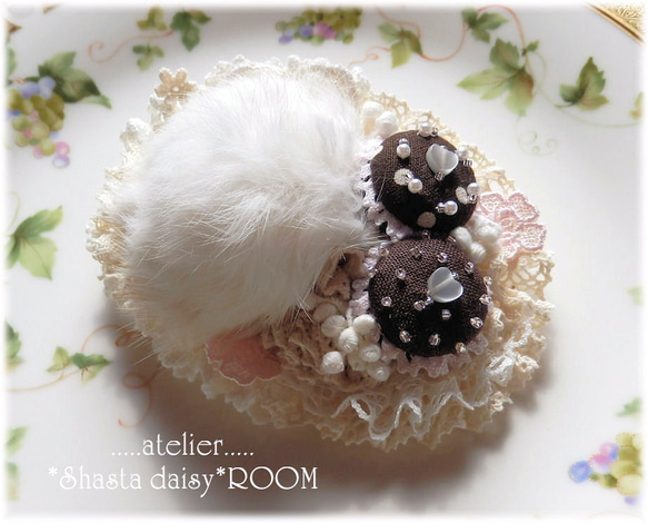 Fur＆Macaroon*Brooch pin&Hair clip(2way) 第2張的照片