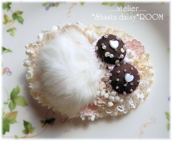 Fur＆Macaroon*Brooch pin&Hair clip(2way) 第4張的照片