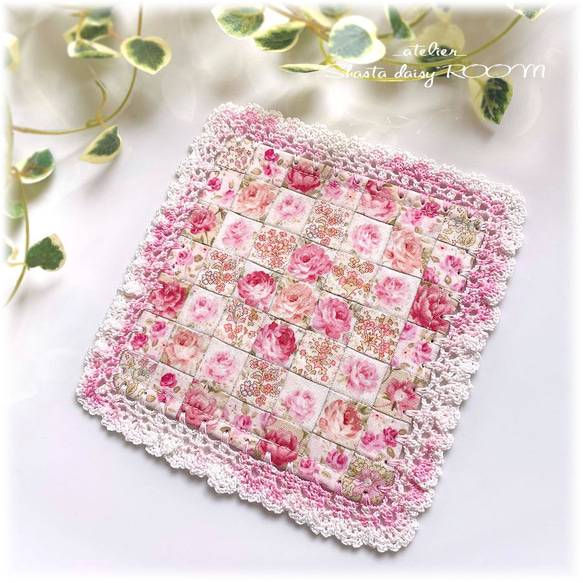 *售完* Aging Patchwork Coaster / Doily *時尚迷你墊1 *花卉圖案*蕾絲針織 第4張的照片